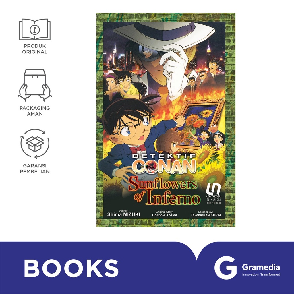 Light Novel Detektif Conan Sunflowers Of Inferno (AOYAMA GOSHO)