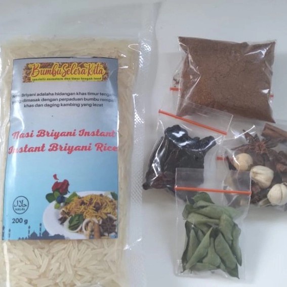 

Bumbu Briyani dan Beras Basmati/ Beras Basmati Briyani Instant Paket Lengkap