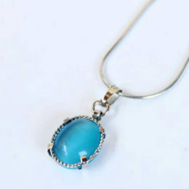 Liontin cewek batu biru /kalung cewek / liontin biru