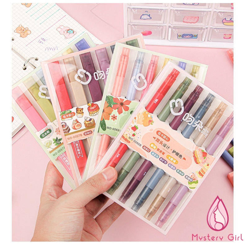 

Stabilo Set / Spidol Warna Warni 6 pcs Dengan 2 Sisi Kepala (2 in1) Highlighter