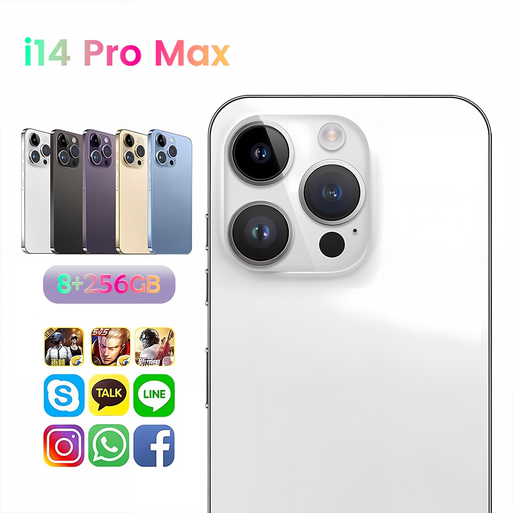 Smartphone  i14 /i15Pro Max Dual SIM 5G WIFI  ROM 256GB 6,7" Mobile Phones【100% baru】