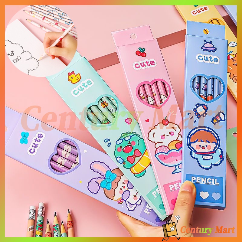 

10 PCS Pensil Anak Karakter Lucu /Pensil Set Isi Banyak /Pensil Set Alat Tulis Sekolah Anak Lucu