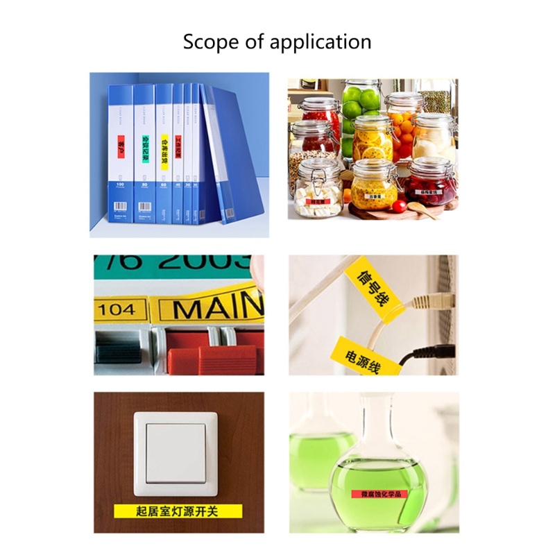 

(1sz4yh62ci) Colored on Transparent Replacement, 9mmx7m Laminated Tape for Labelling