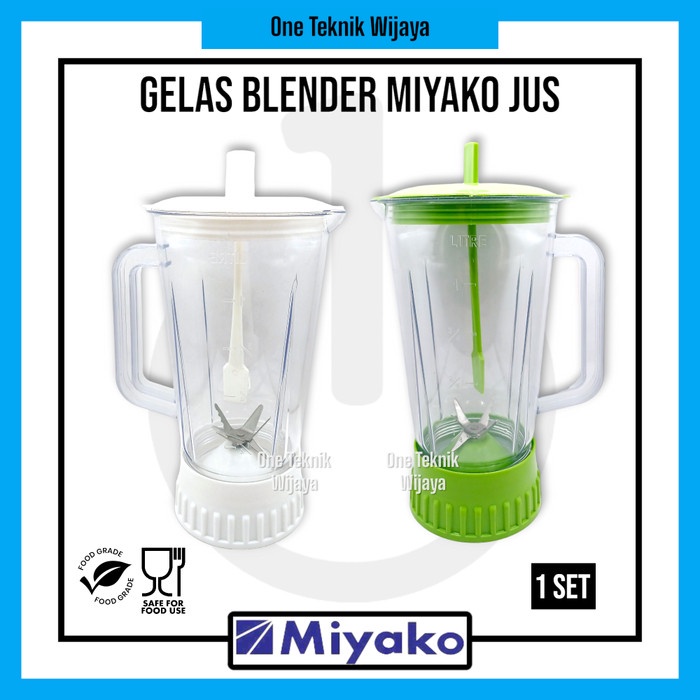 GELAS JUS BLENDER MIYAKO PLASTIK/ GELAS SET JUS MIYAKO BARU
