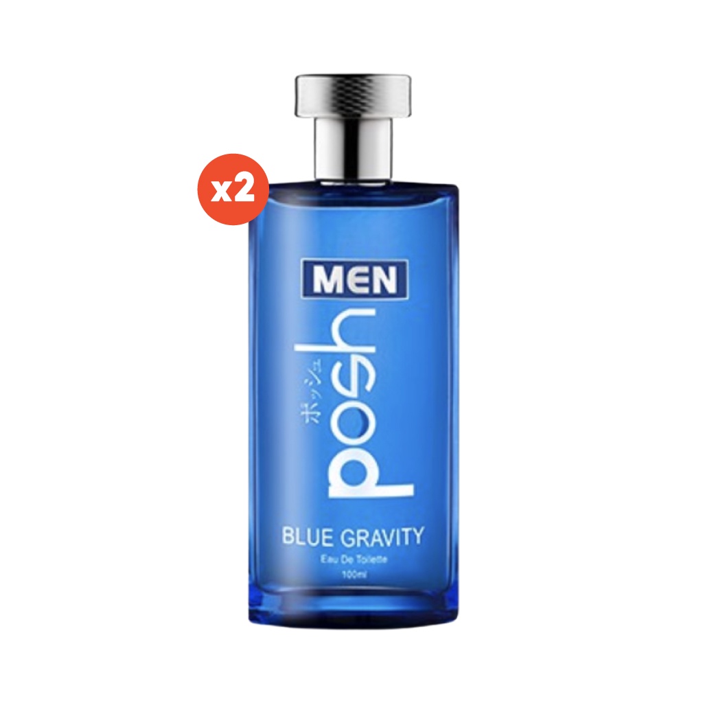 [Nonton Langsung JKT48] 2x Posh Men Eau de Toilette Blue Gravity Parfum Pria EDT 100 ml
