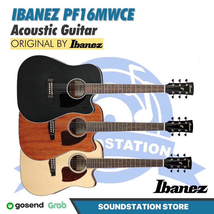 Ibanez PF16WCE Acoustic Electric Guitar - Gitar Akustik Elektrik Performance PF-16 MWCE Original