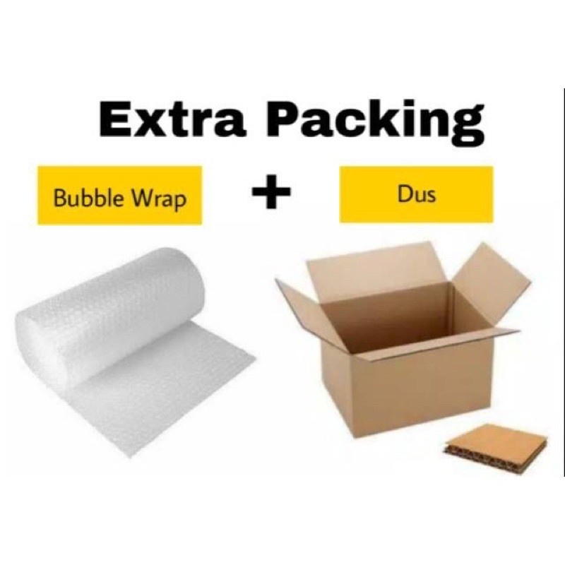 

Bubble/Extra Bubble + Dus Tambahan Bubble dan Dus Untuk Produk Rawan Pecah Kardus ( Tempered Glass DLL )