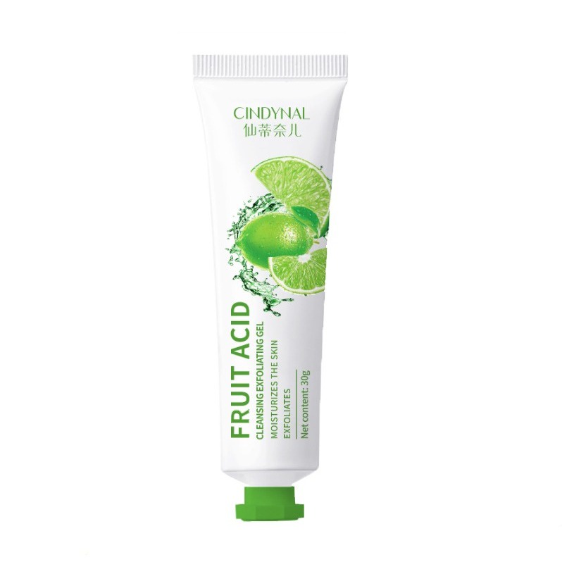 (UMU SUPPLIER) BPOM CINDYNAL FRUIT ACID EXFOLIATING GEL 30 GR FACIAL GLOWING BLACKHEAD CLEANER BODY EXFOLIATING