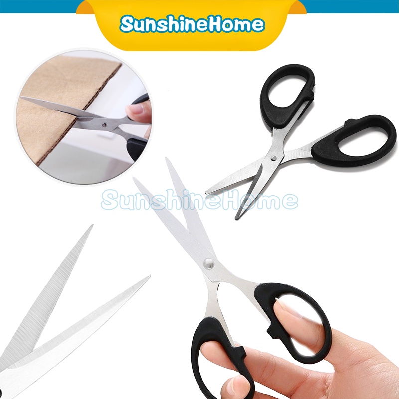 

Hitam Gunting Sedang Ukuran 14Cm Stainless Stell/Scissors Serbaguna Tajam Stainless Steel/Gunting Stainless Steel Gagang Hitam