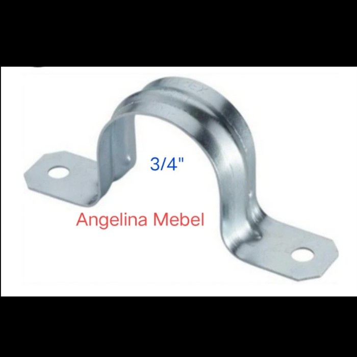 Klem Pipa Plat Besi Tebal 3/4" - Kelem Pipa PVC Paralon 19 mm VOXY