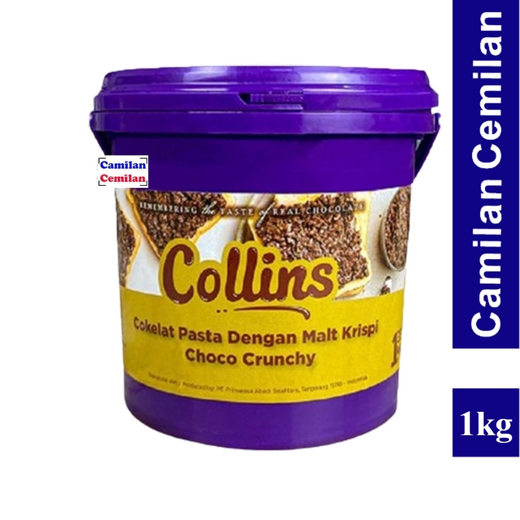 

Collins Dip Glaze Choco Crunchy Topping Cokelat Pasta Malt Krispi 1 kg