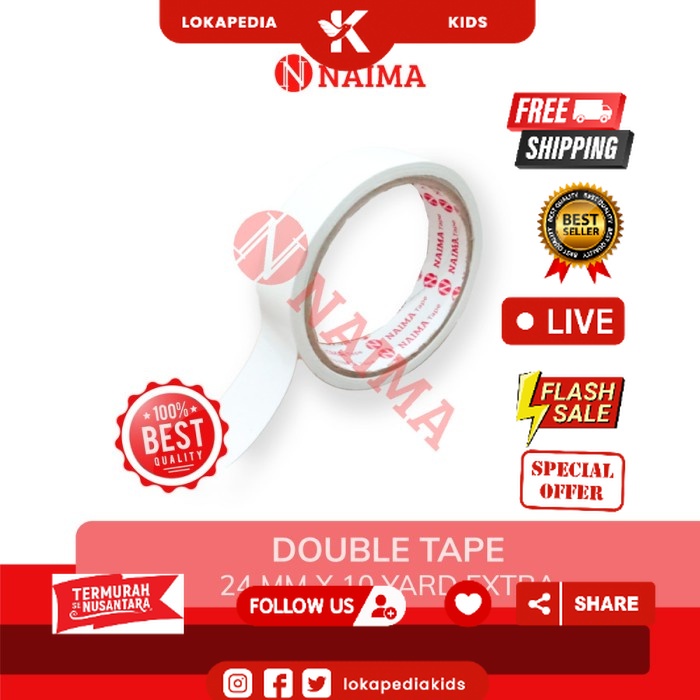 

Double Tape 24mm / Dobel Tip 1 Inch / Dabel Tip 10 Yard
