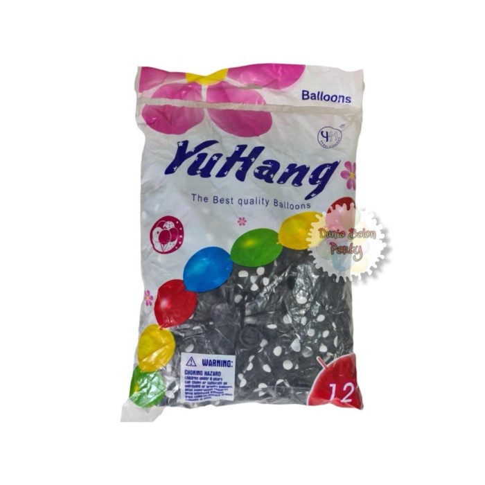 Balon Latex Polkadot / Balon Polkadot 12 Inch Per Pack isi 100 - Pink muda