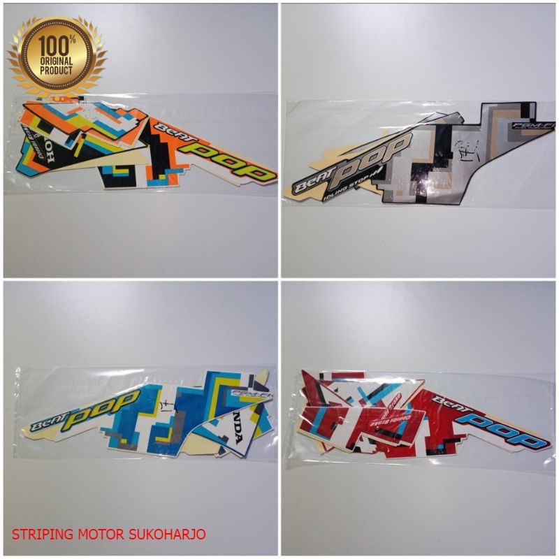 (ORI) Striping Sticker Honda Beat Pop 2016 2017 kualitas original