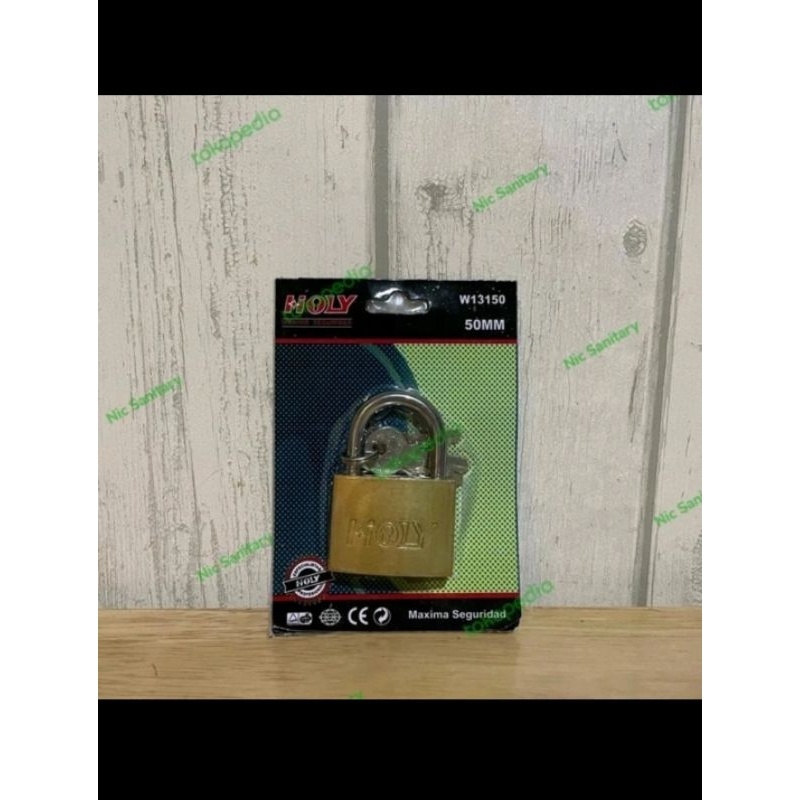 Gembok kuning press holy 50mm gembok kuningan murah 50mm