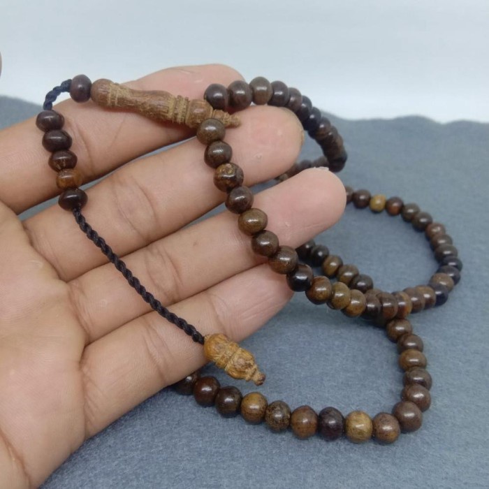 Tasbih Gaharu Asli 6mm / Tasbih Kayu Gaharu Wangi / Tasbeh Kayu
