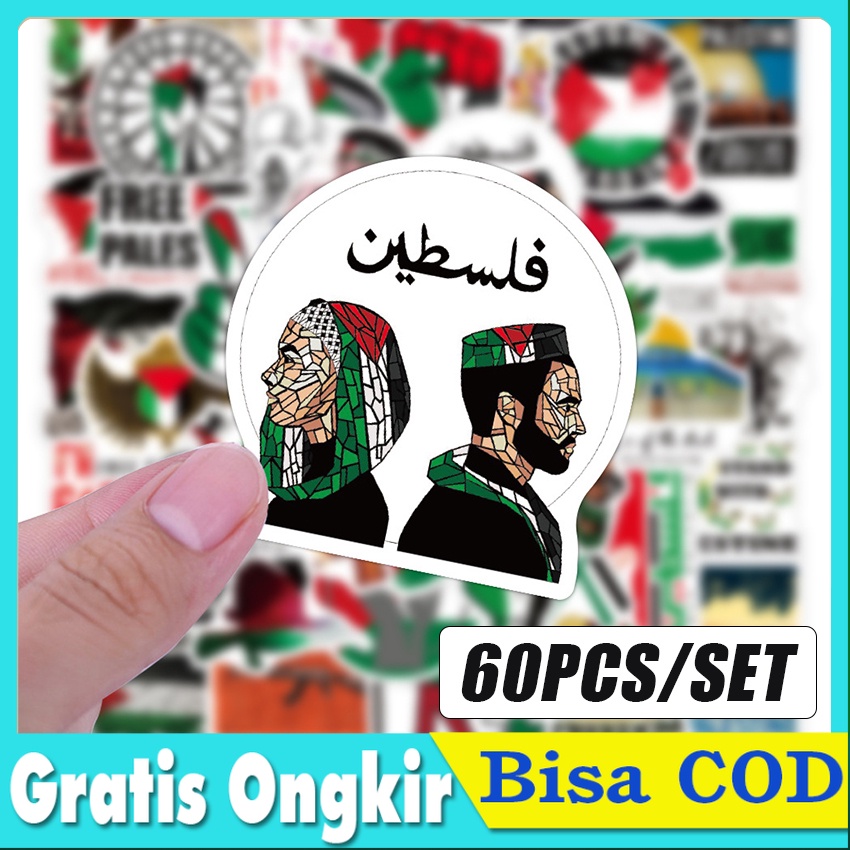 

FREE PALESTINE Stiker Palestine Free Palestine 60 pcs Series Black and White BNW Aesthetic Vinyl Laptop Stiker HP Motor Helm Mobil Ipad Tablet