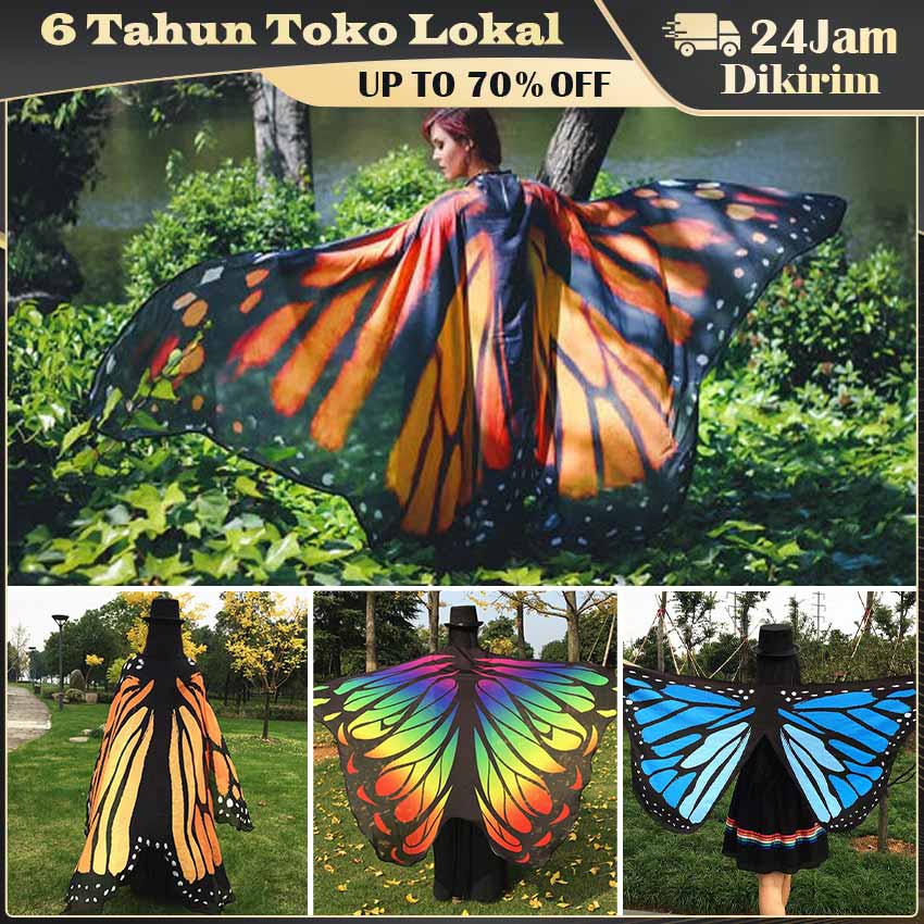 Udlia Sayap Kupu-Kupu Dewasa Kostum Sayap Dewasa