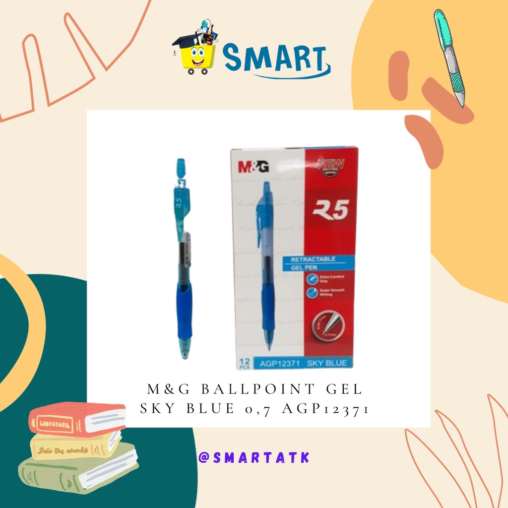 

(1 PACK/12 PCS) M&G BALLPOINT GEL SKY BLUE 0,7 AGP12371