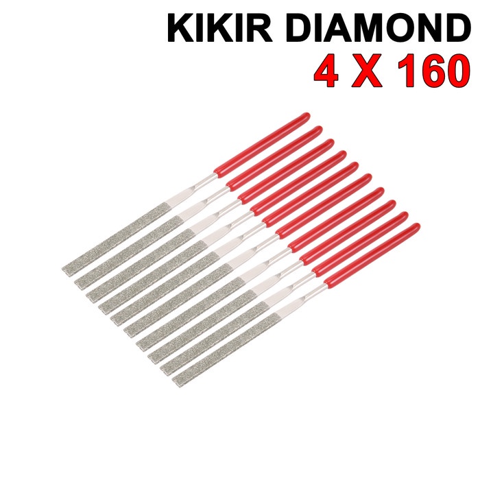 Kikir 4 x 160mm Files Diamond KIKIR Diamond Flat Kikir Rata Files Set