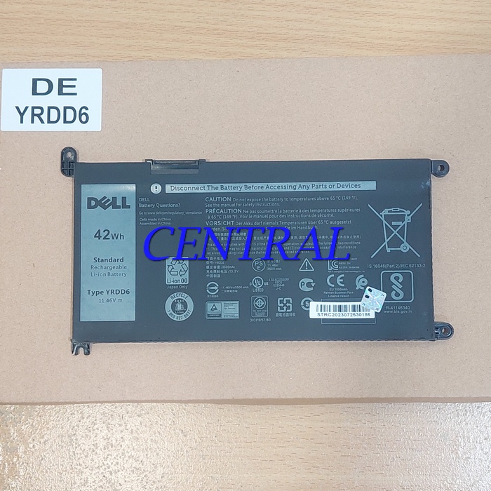 Baterai Laptop Dell Latitude 3400 3300 3500 3410 3510 3401 3501 YRDD6 -CP