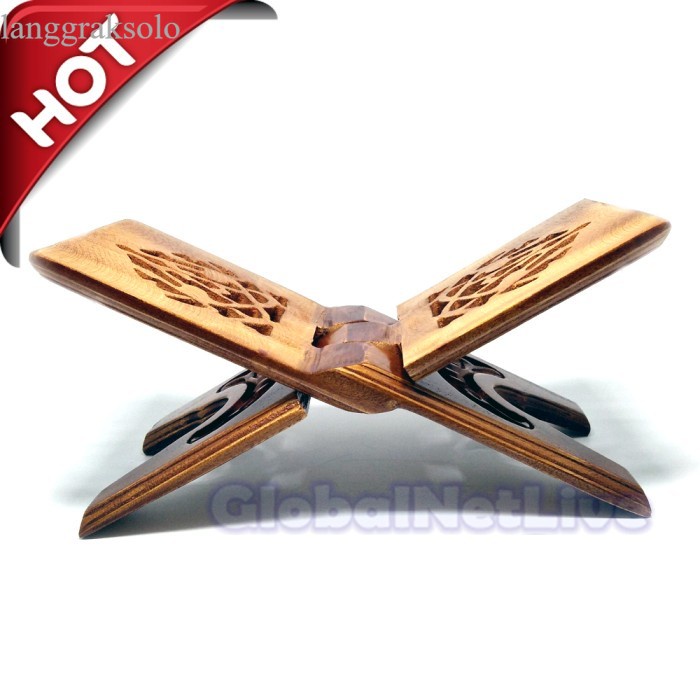 

termurah Rekal Al Quran Kayu Jati Ukir P39 - (Alas Baca Al Quran)