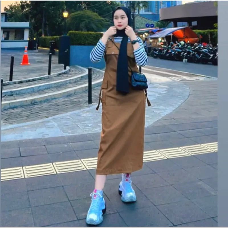 Bawahan Cwek Cantik Overall Jumsuit Premium Clans Wsnita Overal Skirt Ootd Anak Mudah Viral Trendy 2