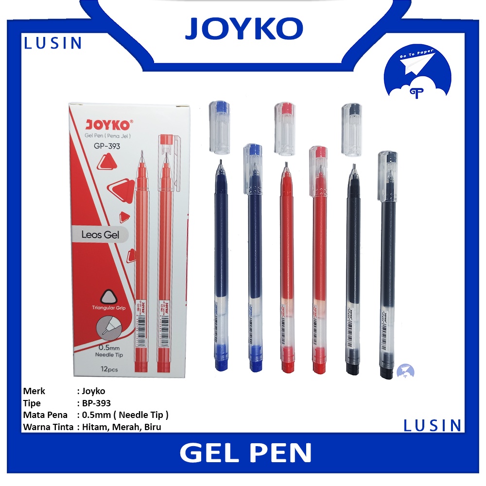 

Joyko - Pulpen Gel Pen GP-393 Leos Gel - Lusin