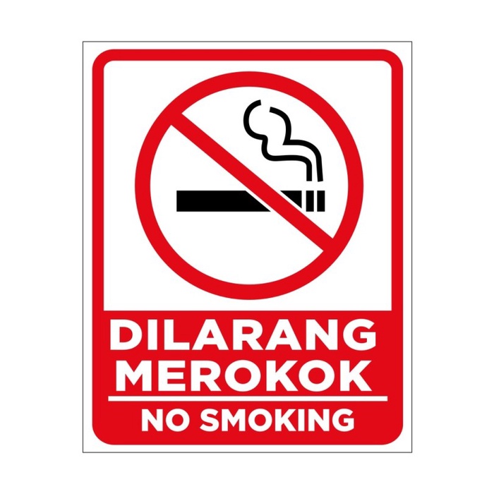 

STIKER DILARANG MEROKOK / NO SMOKING Uk. 20 x 25 CM SIGN RAMBU K3