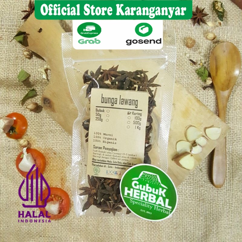 

PEKAK KEMBANG BUNGA LAWANG KERING 100 GRAM / Illicium Verum / MURNI / JSR / REMPAH / PREMIUM QUALITY