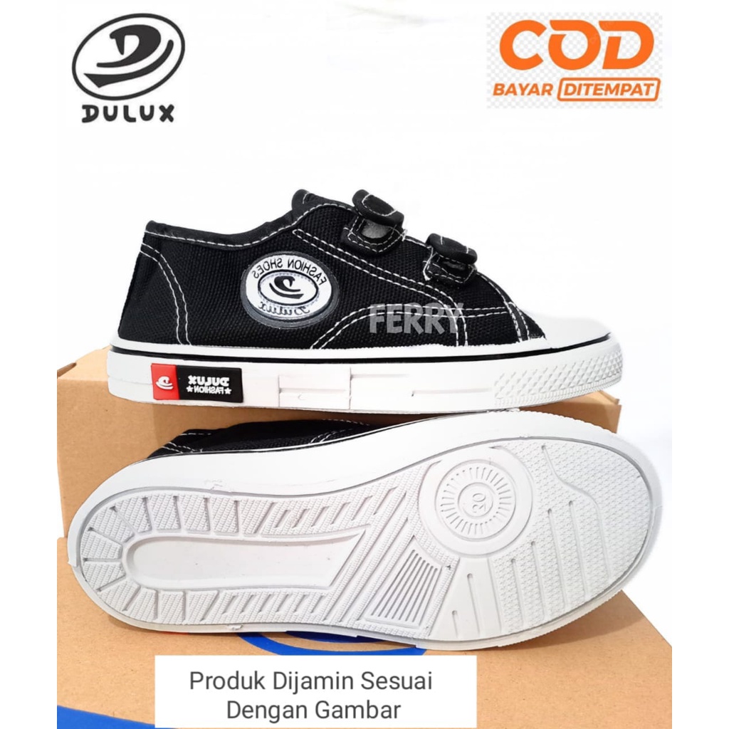 Sepatu Sekolah Perekat Dulux 1082 Anak Perekat Pria Wanita