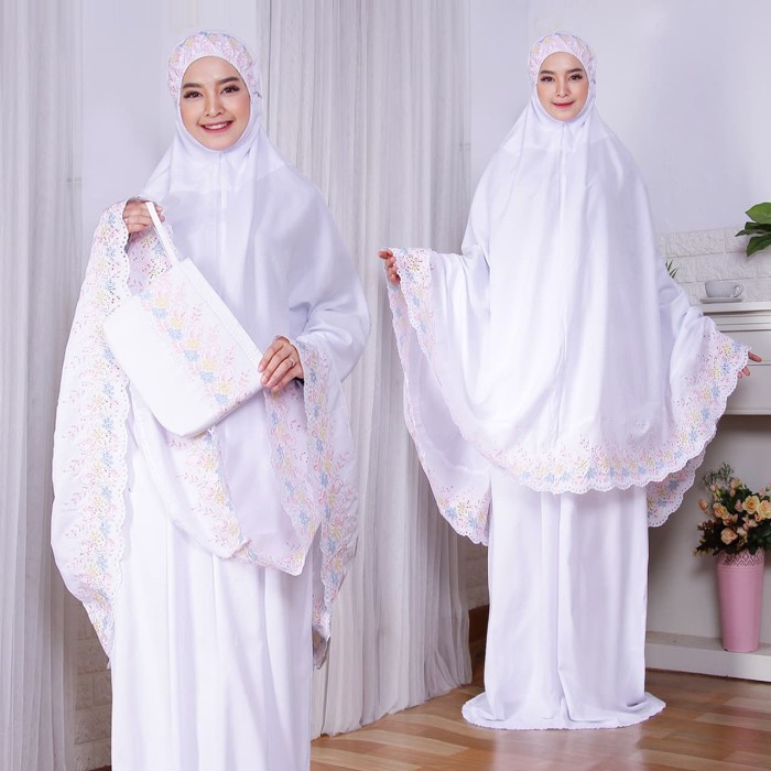Mukena bordir tasik Putih