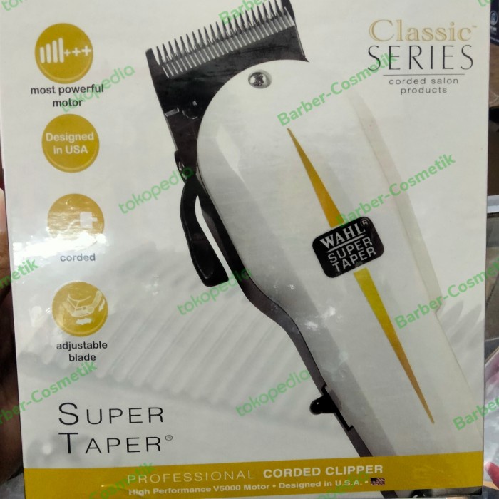 Brunn clipper wahl super taper mesin potong rambut Original classic series