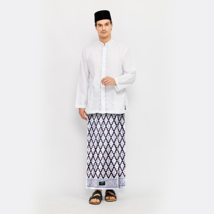 Sarung ATLAS Favorit Serasi Motif BHS KWG Putih 03