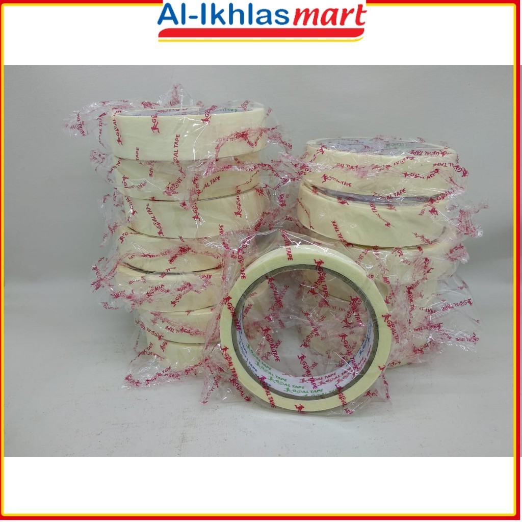 

Lakban kertas/ musking tape/ Selotip kertas 1 incii x 15M