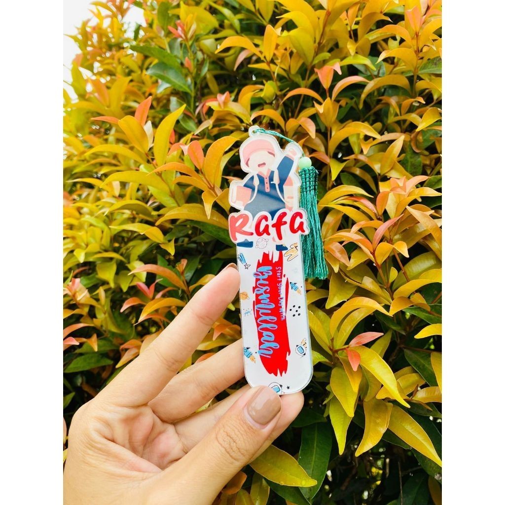 

CUSTOM PEMBATAS BUKU / pembatas buku akrilik islami