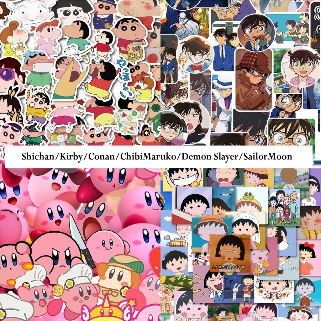 

[Nokai Space] 24-120 PCS Koleksi Anime / Chibi Maruko Stiker / Shinchan Stiker / Shincan Stiker / Kirby Stiker / Detective Conan Stiker / Demon Slayer Stiker / Sailor Moon Stiker