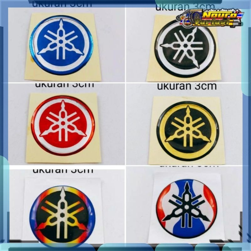 STIKER emblem logo yamaha garputala 3cm yamaha mio mio j bagus