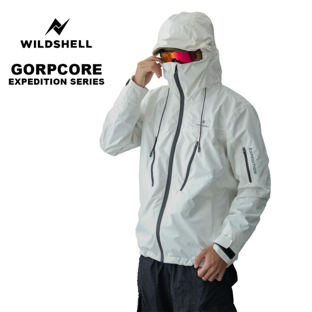 Jaket gorpcore Wildshell Expedition Series 100% Waterproof