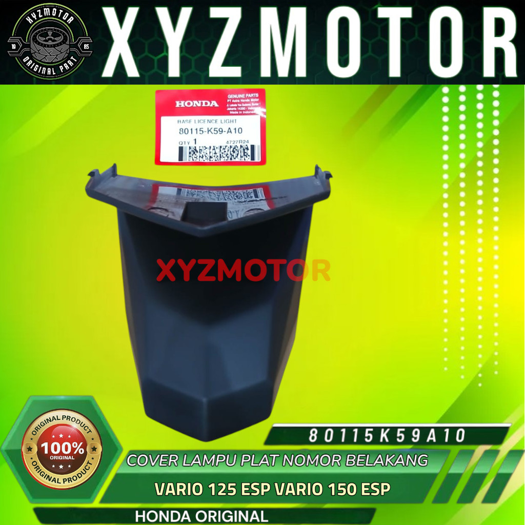 COVER LAMPU PLAT NOMOR BELAKANG MOTOR VARIO 150 VARIO 125 ESP HONDA 80115-K59-A10 ORIGINAL