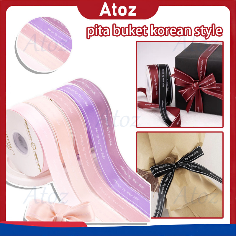 

pita satin / pita buket korean style/pita alfabet bahasa inggris