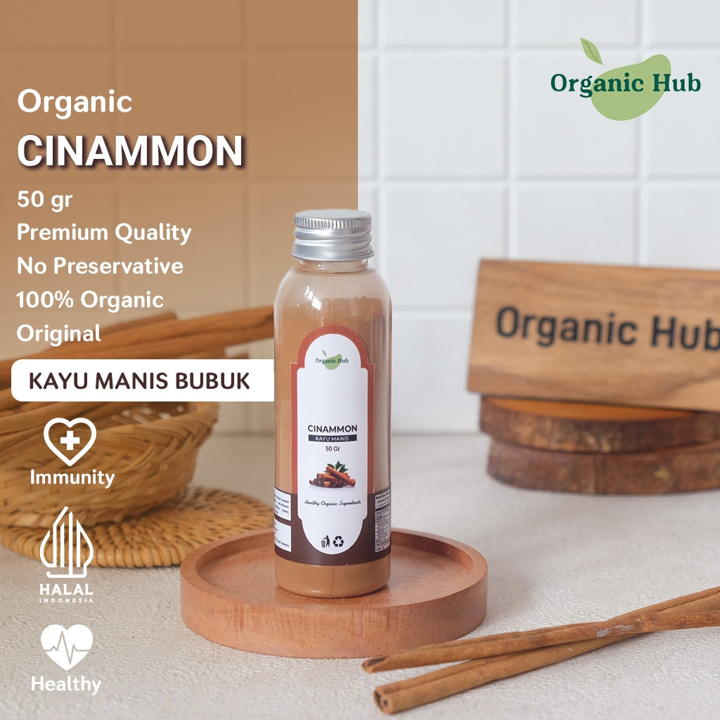 

Organic Hub Kayu Manis Bubuk Premium Quality Cinnamon Powder Bumbu Dapur 50 gr