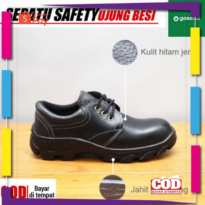 [PREMIUM ORIGINAL] Sepatu Safety boots King Ujung Besi Sepatu Septi Anti Slip Sepatu Kerja Lapangan