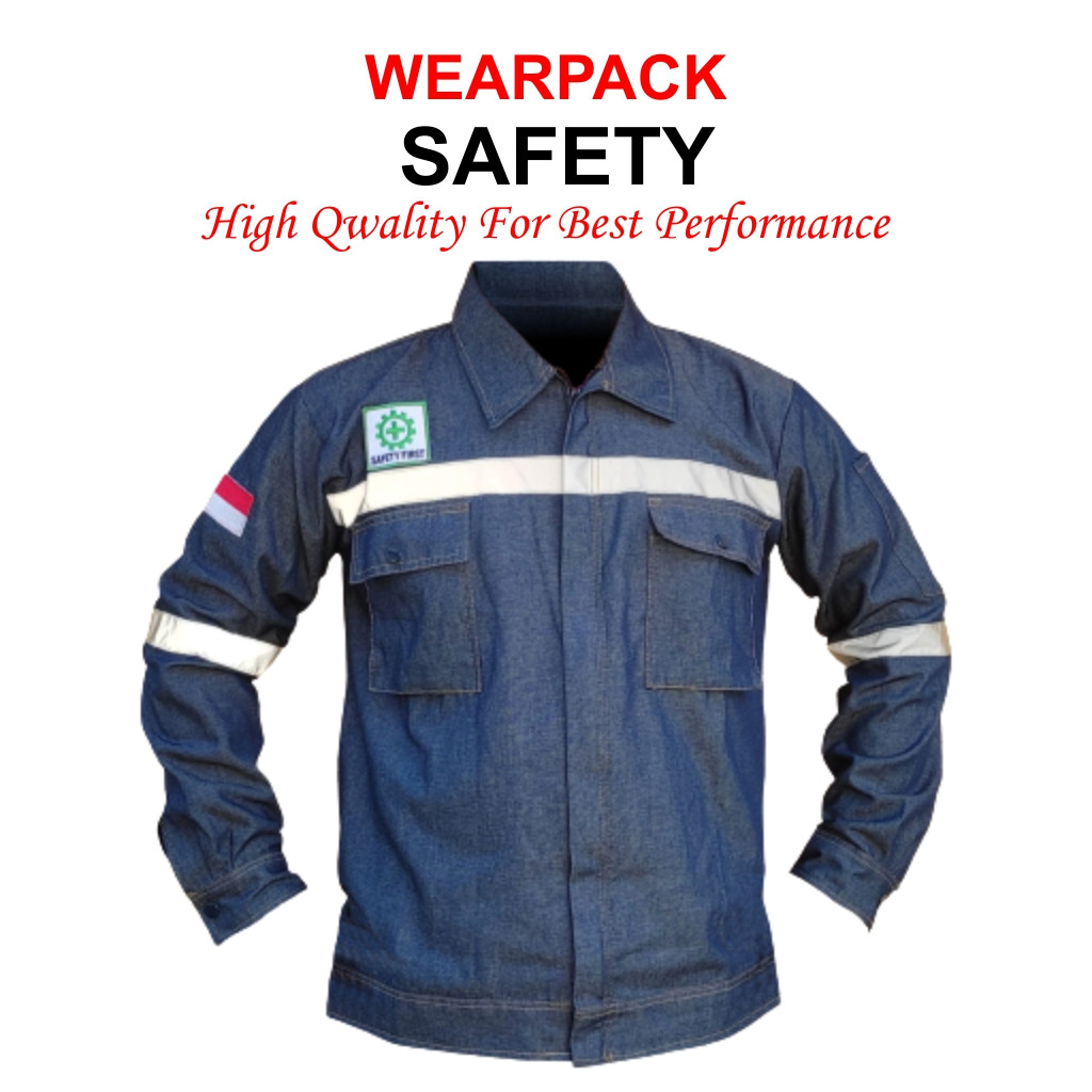 Atasan Werpack murah Baju safety kemeja kerja lapangan karyawan pabrik comunity komunitas bengkel