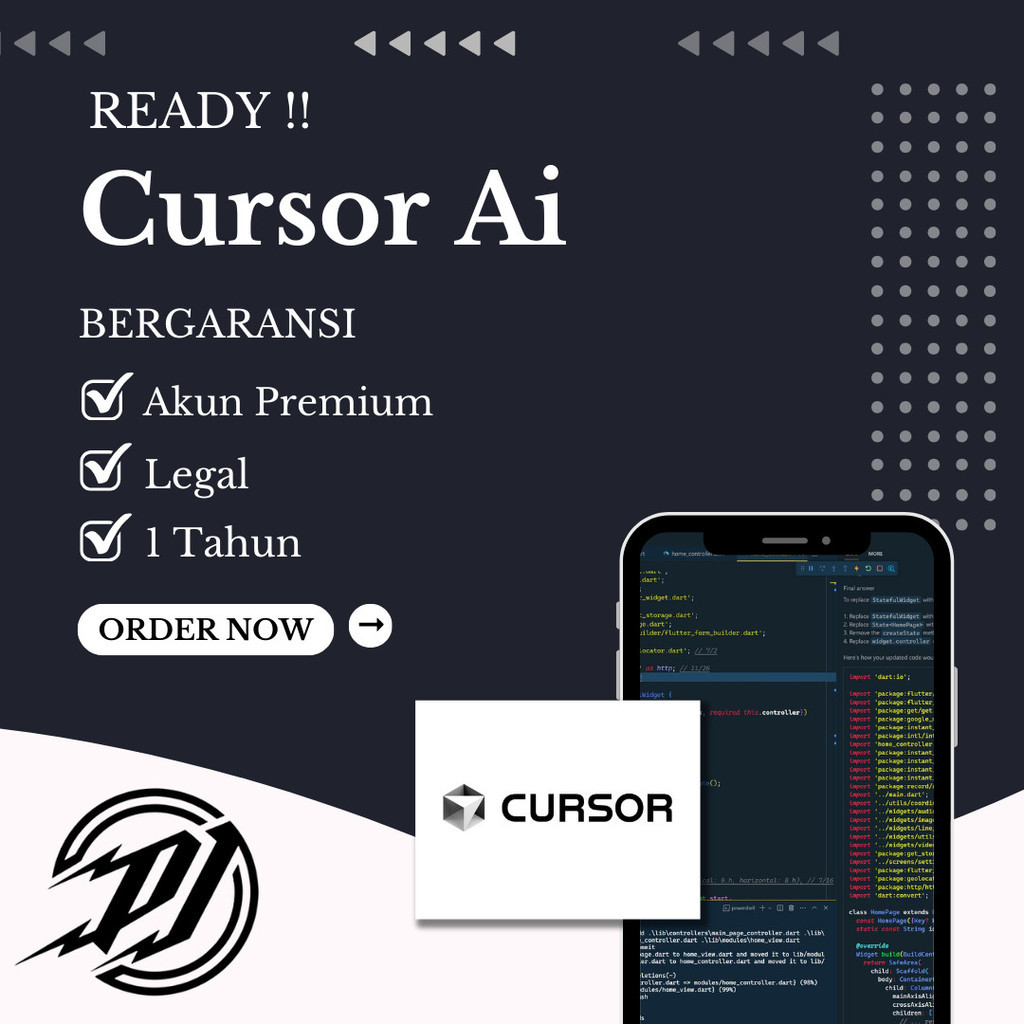 Akun Cursor AI Pro 1 Tahun Private - Code Assistant Tool