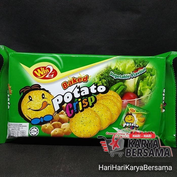 

MAKANAN RINGAN WIN2 BAKED POTATO CRISP VEGETABLE FLAVOUR 120GR