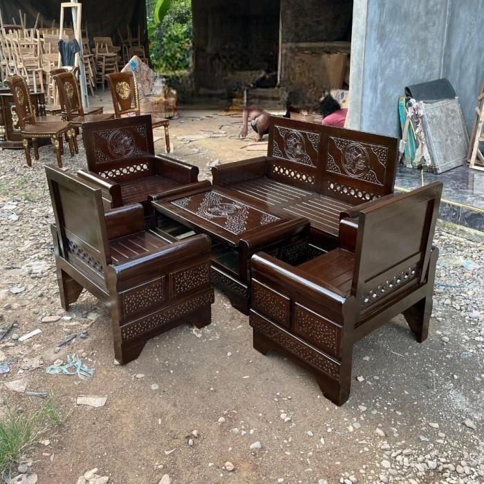 Kursi Ruang Tamu Jati Minimalis - Set Kursi Tamu Jati Jepara| Mebel Jepara