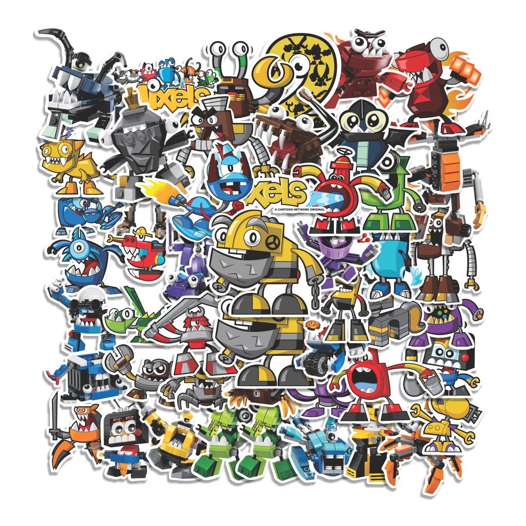 

COD 50 Pcs Stiker MIXELS LEGO GAMING Lucu Anti Air Untuk Dekorasi Notebook Sepeda Skateboard Handphone