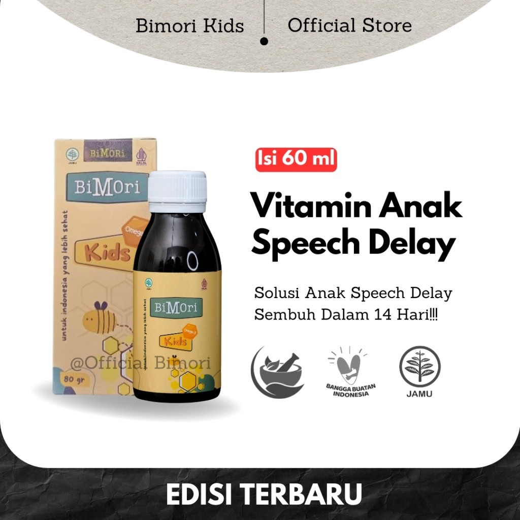 KJH87 Bimori Kids Vitamin Anak Cepat Bicara | Obat Terlambat Bicara | Nutrisi Kecerdasan Otak Multiv