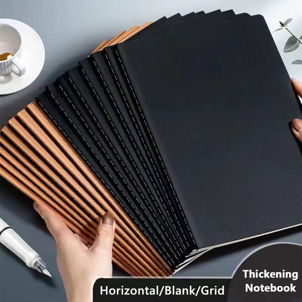 

Portable A4/A5/B5 Notebook Kraft Cover Grid/Lined/Blank Notepad Diary Book School